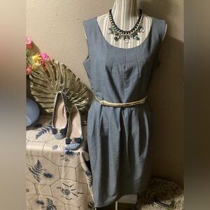 H&M Classic Gray & Black Midi Dress